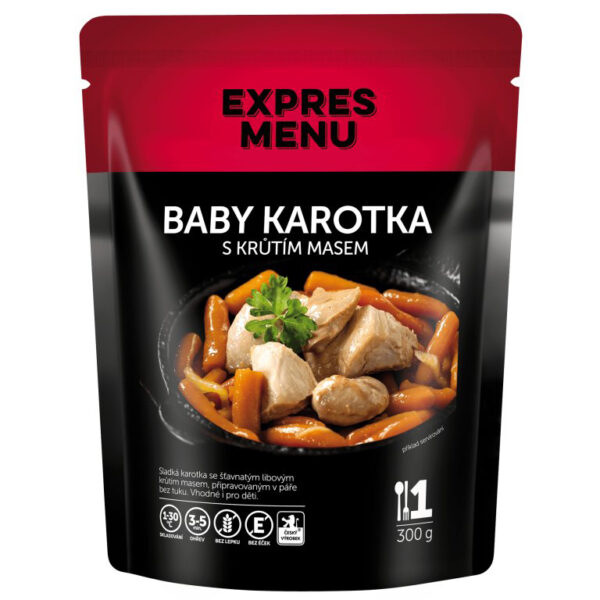 Baby karotka s morčacím mäsom 300g